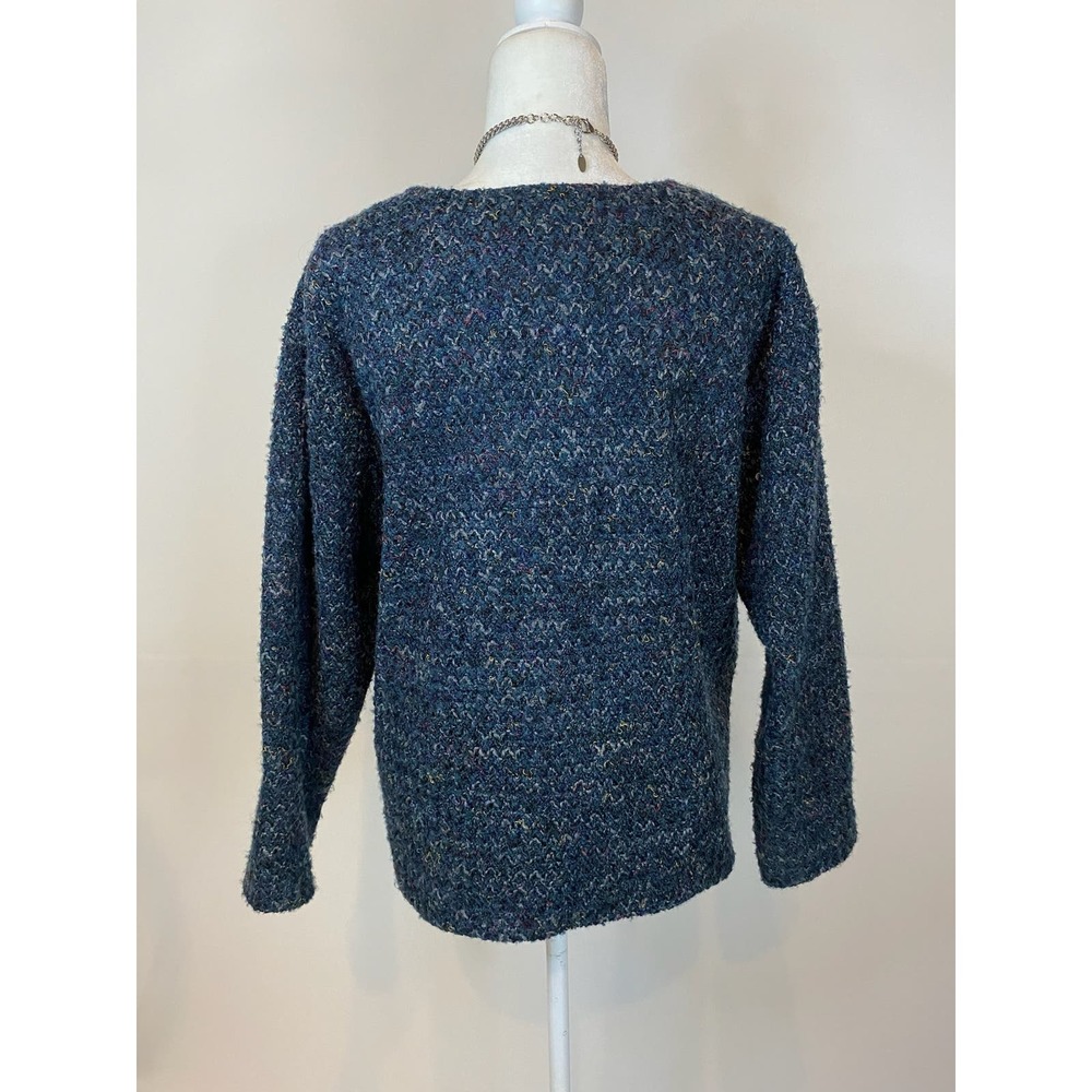 Coldwater Creek size xl woman blue tweed jacket 0840 - Picture 3 of 5